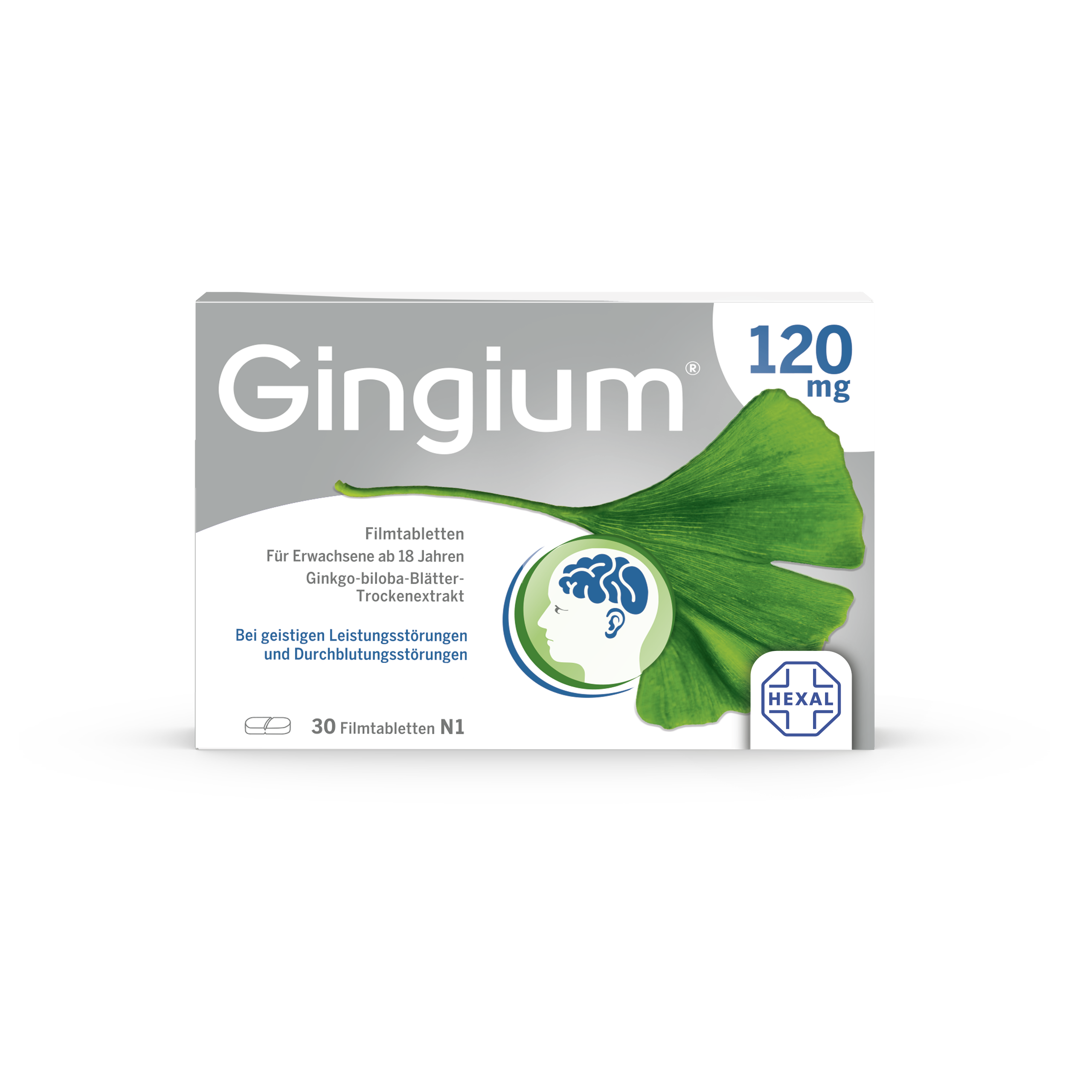 GINGIUM 120 mg Filmtabletten Abbildung für GINGIUM 120 mg Filmtabletten