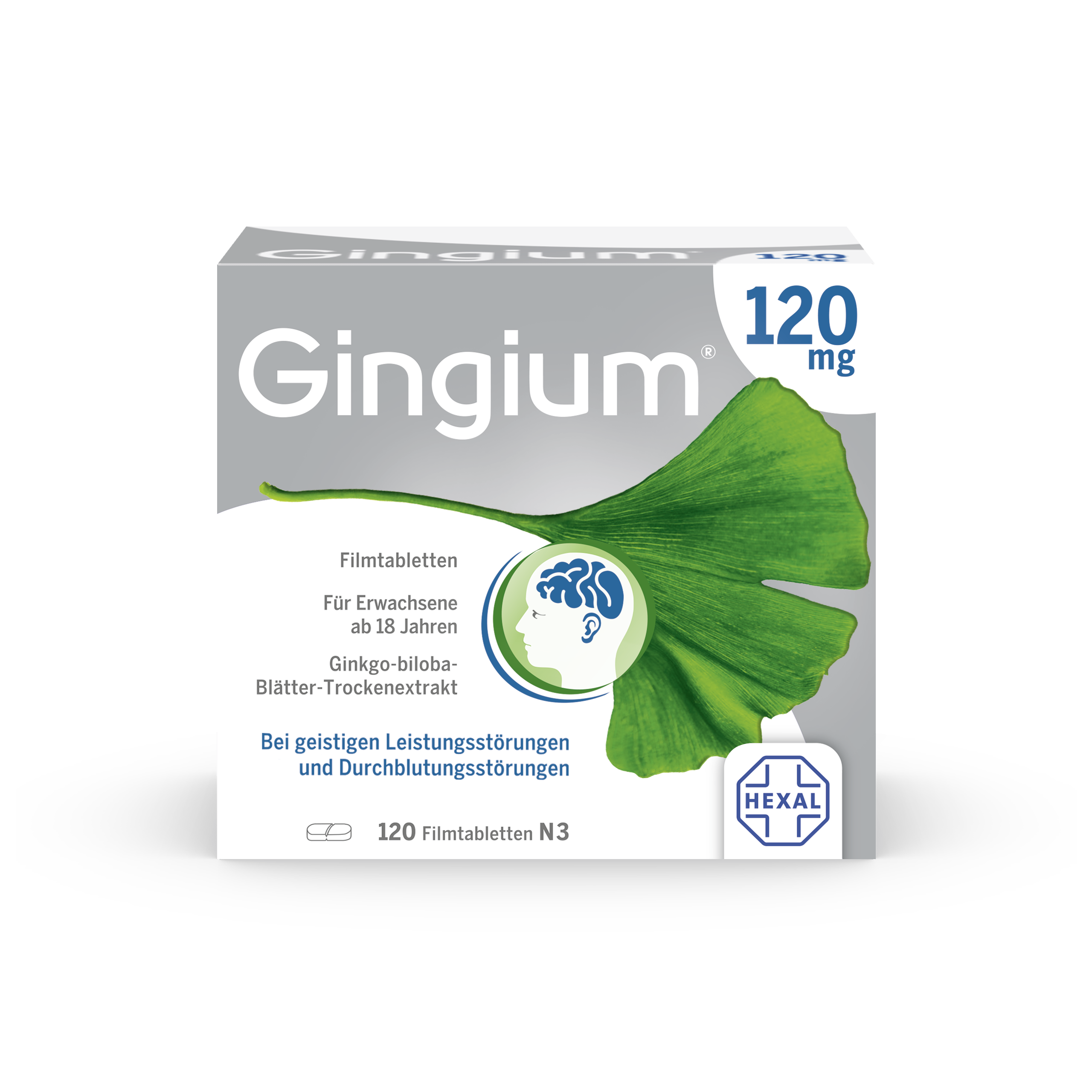 GINGIUM 120 mg Filmtabletten Abbildung für GINGIUM 120 mg Filmtabletten