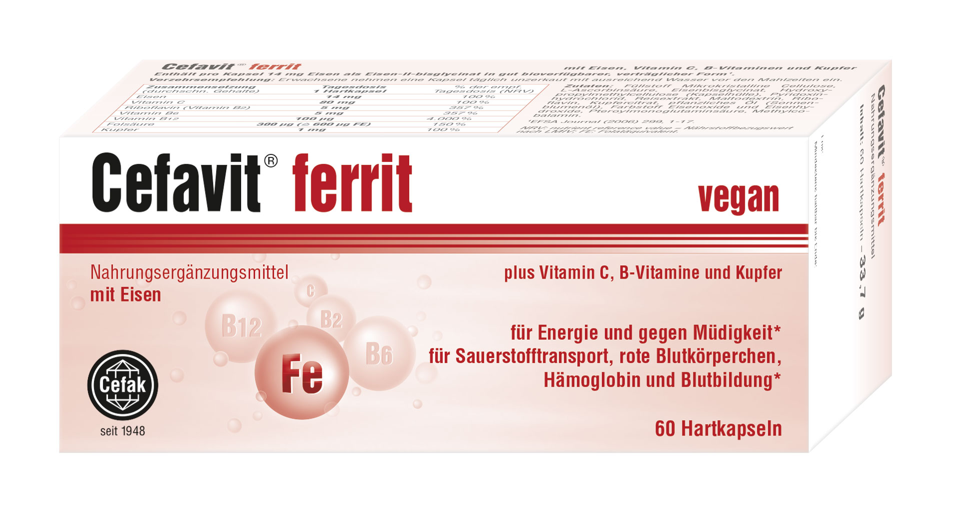 CEFAVIT ferrit Hartkapseln Abbildung für CEFAVIT ferrit Hartkapseln
