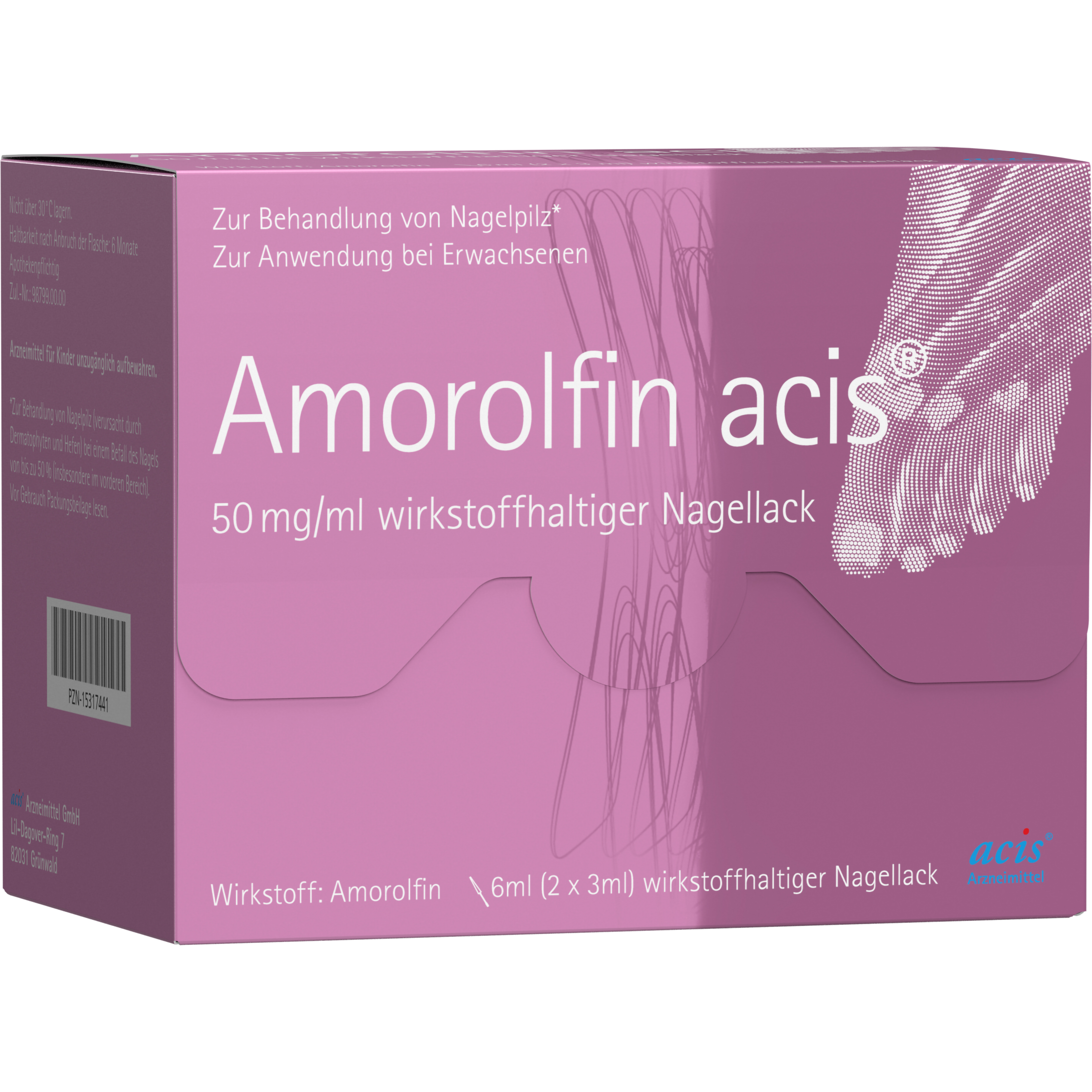 AMOROLFIN acis 50 mg/ml wirkstoffhalt.Nagellack Abbildung für AMOROLFIN acis 50 mg/ml wirkstoffhalt.Nagellack