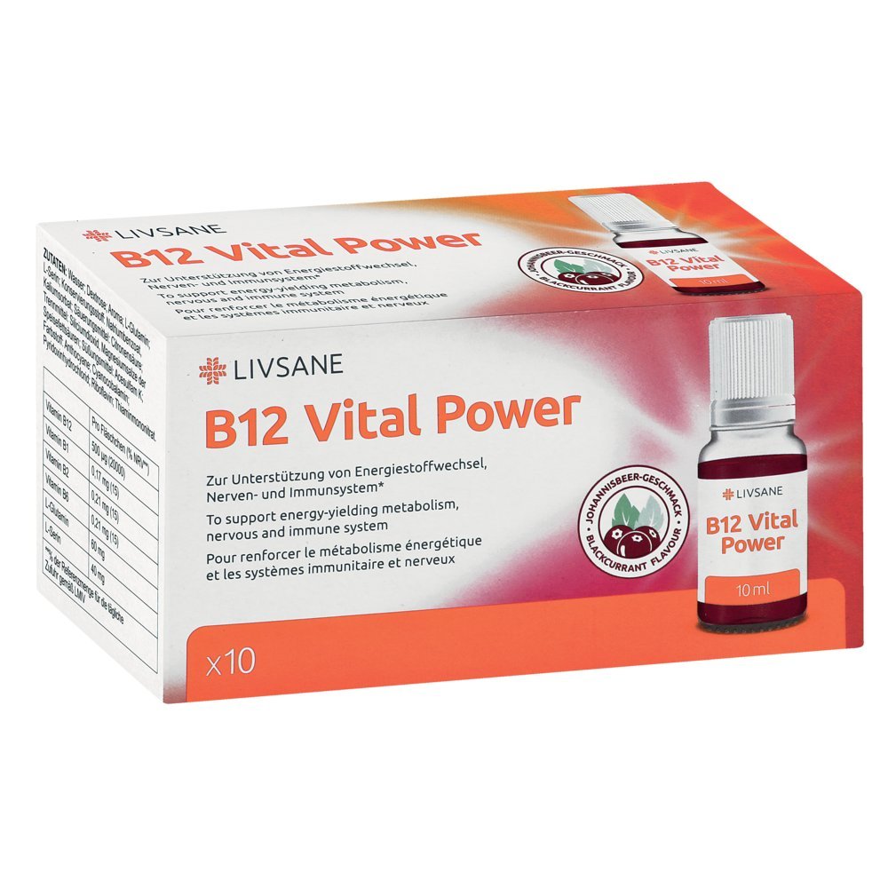 LIVSANE B12 Vital Power Trinkampullen Abbildung für LIVSANE B12 Vital Power Trinkampullen