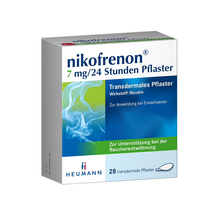 NIKOFRENON 7 mg/24 Stunden Pflaster transdermal Abbildung für NIKOFRENON 7 mg/24 Stunden Pflaster transdermal