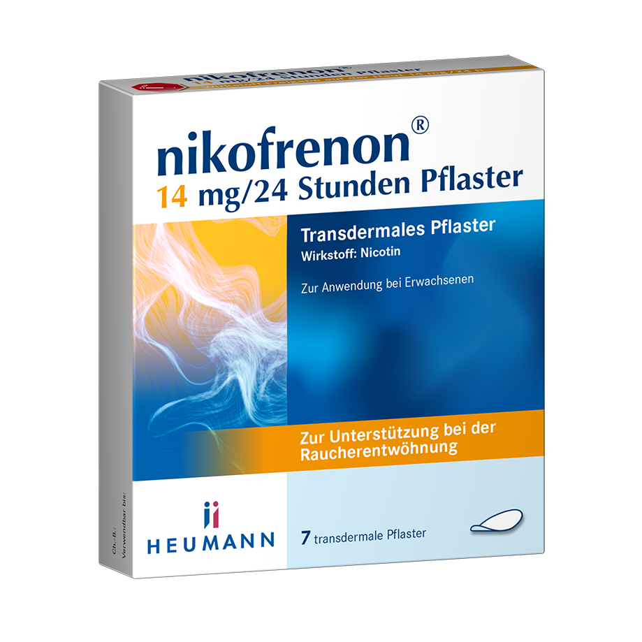NIKOFRENON 14 mg/24 Stunden Pflaster transdermal Abbildung für NIKOFRENON 14 mg/24 Stunden Pflaster transdermal