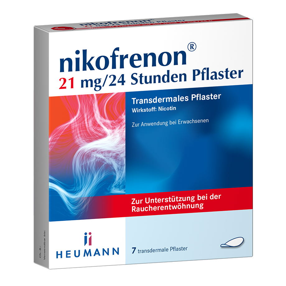 NIKOFRENON 21 mg/24 Stunden Pflaster transdermal Abbildung für NIKOFRENON 21 mg/24 Stunden Pflaster transdermal