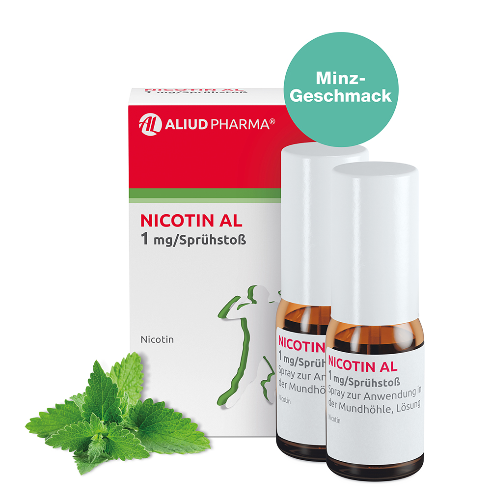 Nicotin AL 1 mg / Sprühstoß zur Rauchentwöhnung Abbildung für Nicotin AL 1 mg / Sprühstoß zur Rauchentwöhnung