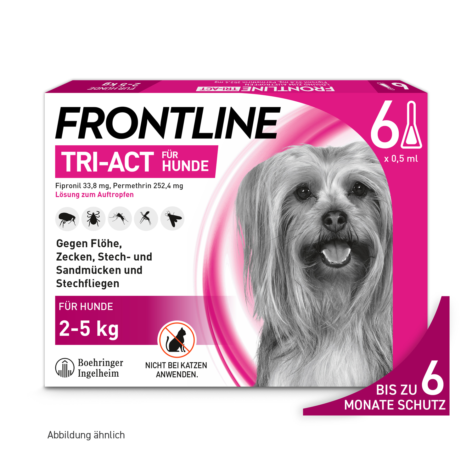 FRONTLINE TRI-ACT gegen Zecken, Flöhe und fliegende Insekten für Hunde XS Abbildung für FRONTLINE TRI-ACT gegen Zecken, Flöhe und fliegende Insekten für Hunde XS