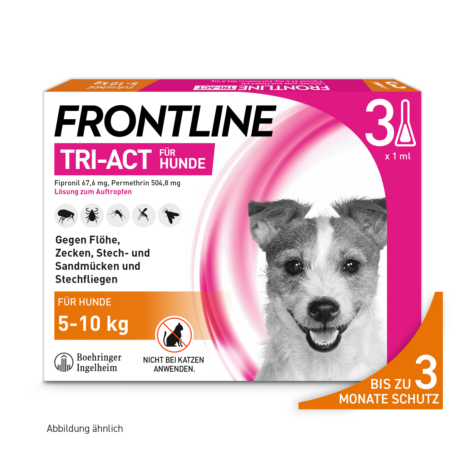 FRONTLINE TRI-ACT gegen Zecken, Flöhe und fliegende Insekten für Hunde S Abbildung für FRONTLINE TRI-ACT gegen Zecken, Flöhe und fliegende Insekten für Hunde S