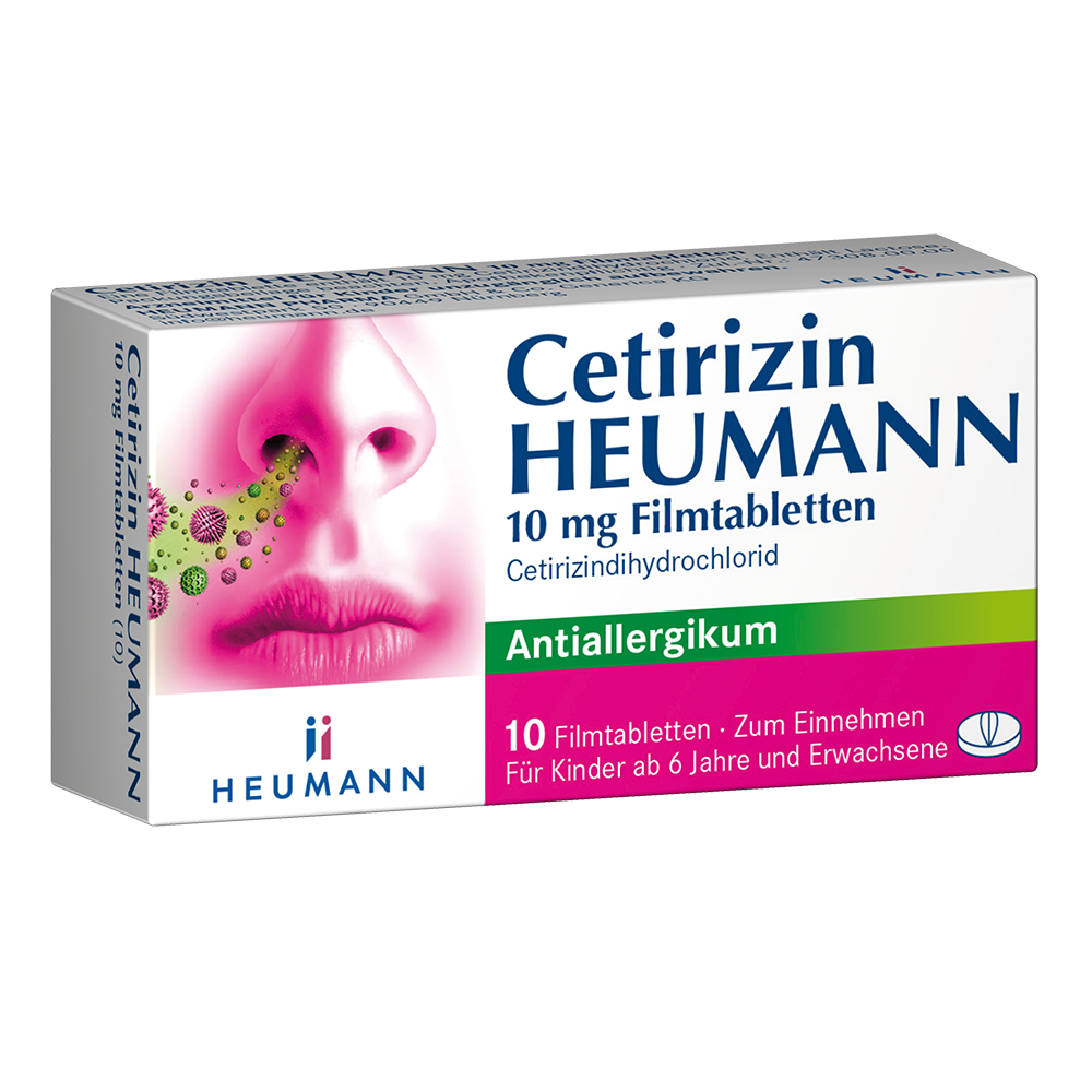 CETIRIZIN Heumann 10 mg Filmtabletten Abbildung für CETIRIZIN Heumann 10 mg Filmtabletten