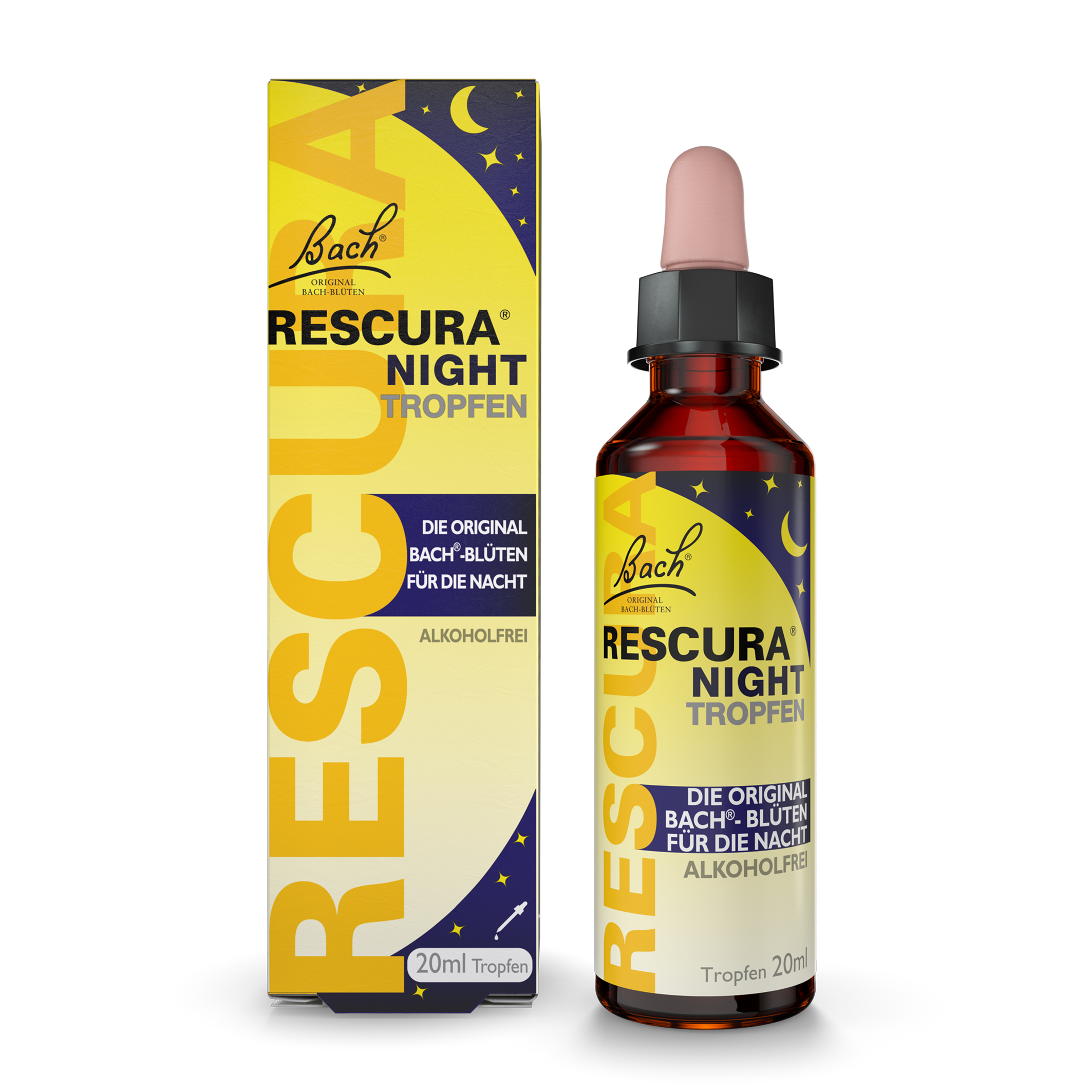 Bach RESCURA® NIGHT Tropfen alkoholfrei, 20ml Abbildung für Bach RESCURA® NIGHT Tropfen alkoholfrei, 20ml