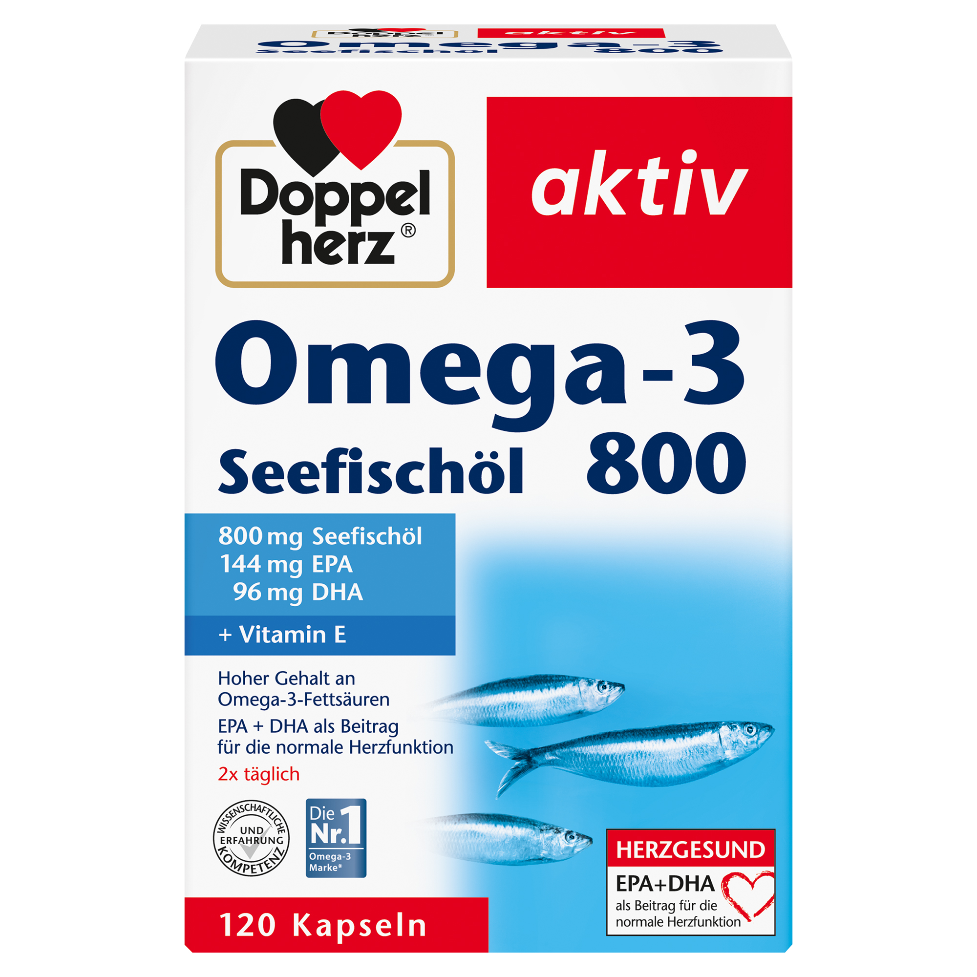 DOPPELHERZ Omega-3 Seefischöl 800 aktiv Kapseln Abbildung für DOPPELHERZ Omega-3 Seefischöl 800 aktiv Kapseln
