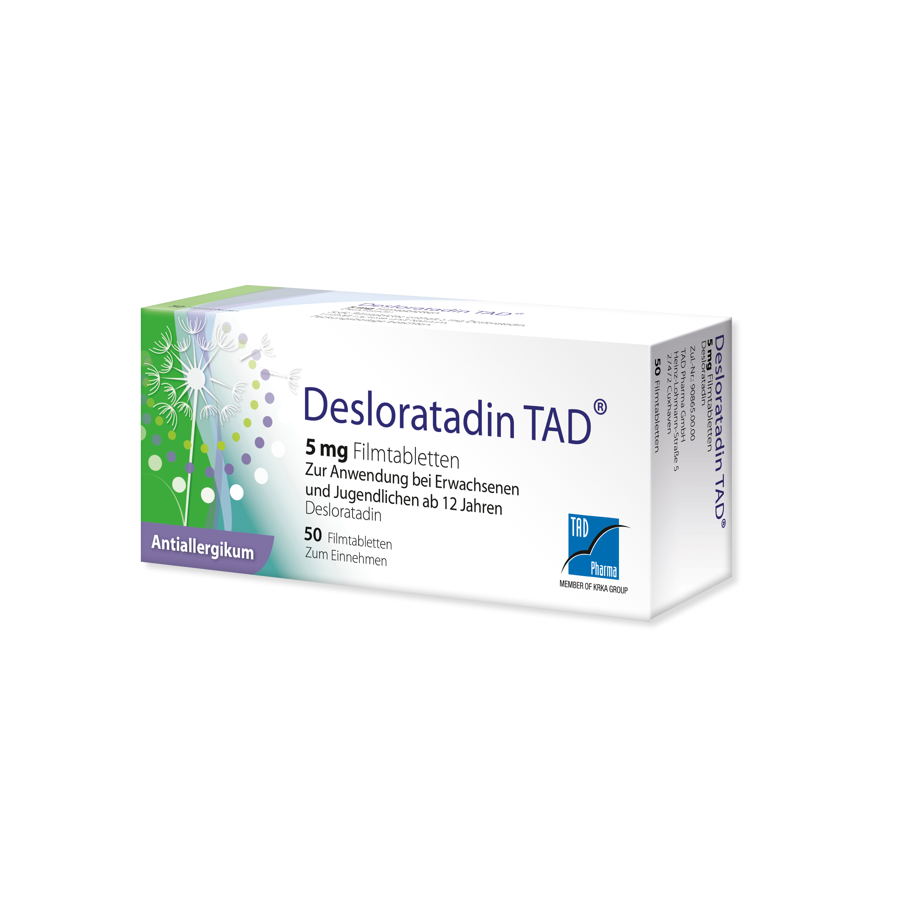 DESLORATADIN TAD 5 mg Filmtabletten Abbildung für DESLORATADIN TAD 5 mg Filmtabletten