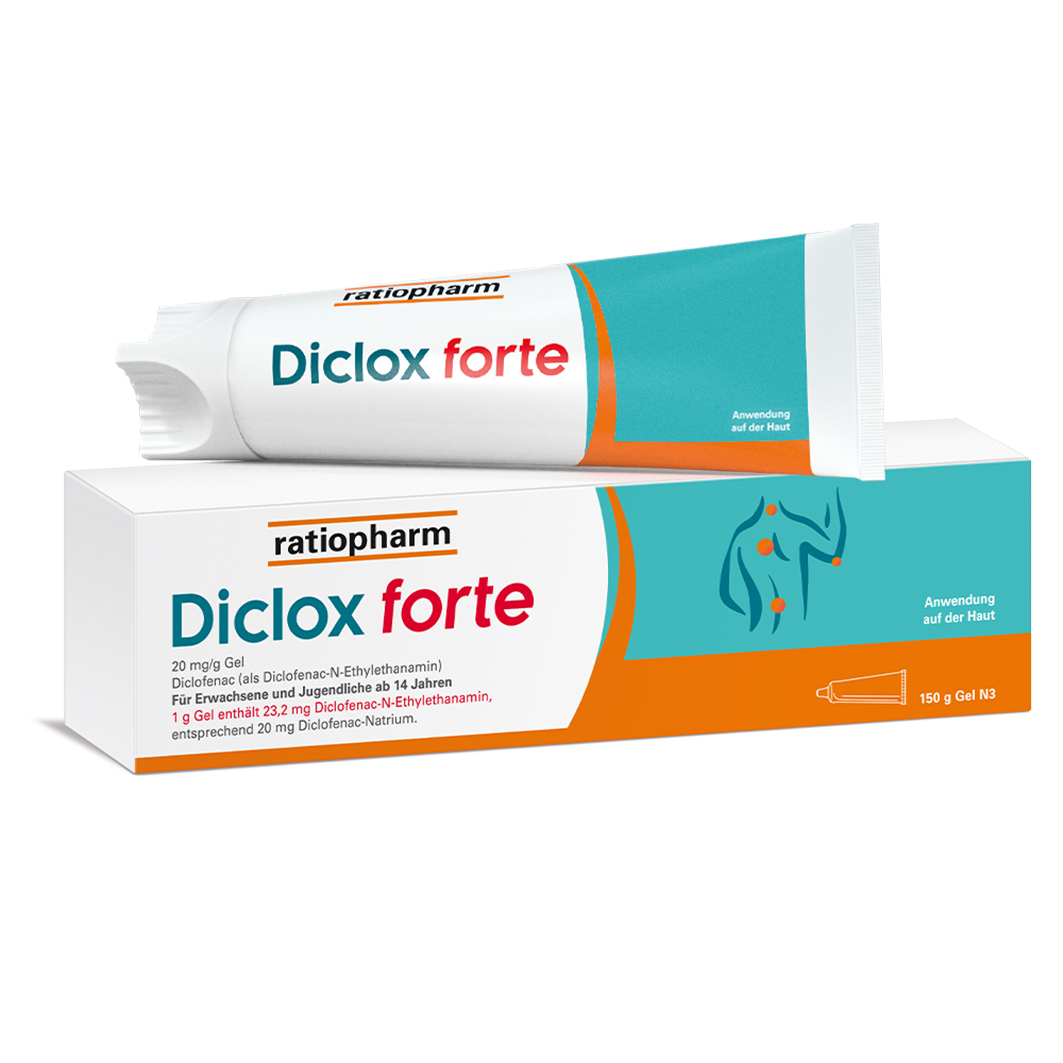 DICLOX forte Diclofenac Schmerzgel 20 mg/g Gel Abbildung für DICLOX forte Diclofenac Schmerzgel 20 mg/g Gel