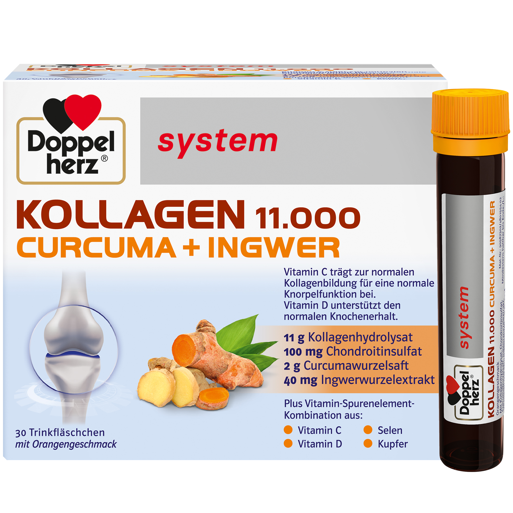DOPPELHERZ Kollagen 11.000 Curcuma+Ingw.system TRA Abbildung für DOPPELHERZ Kollagen 11.000 Curcuma+Ingw.system TRA