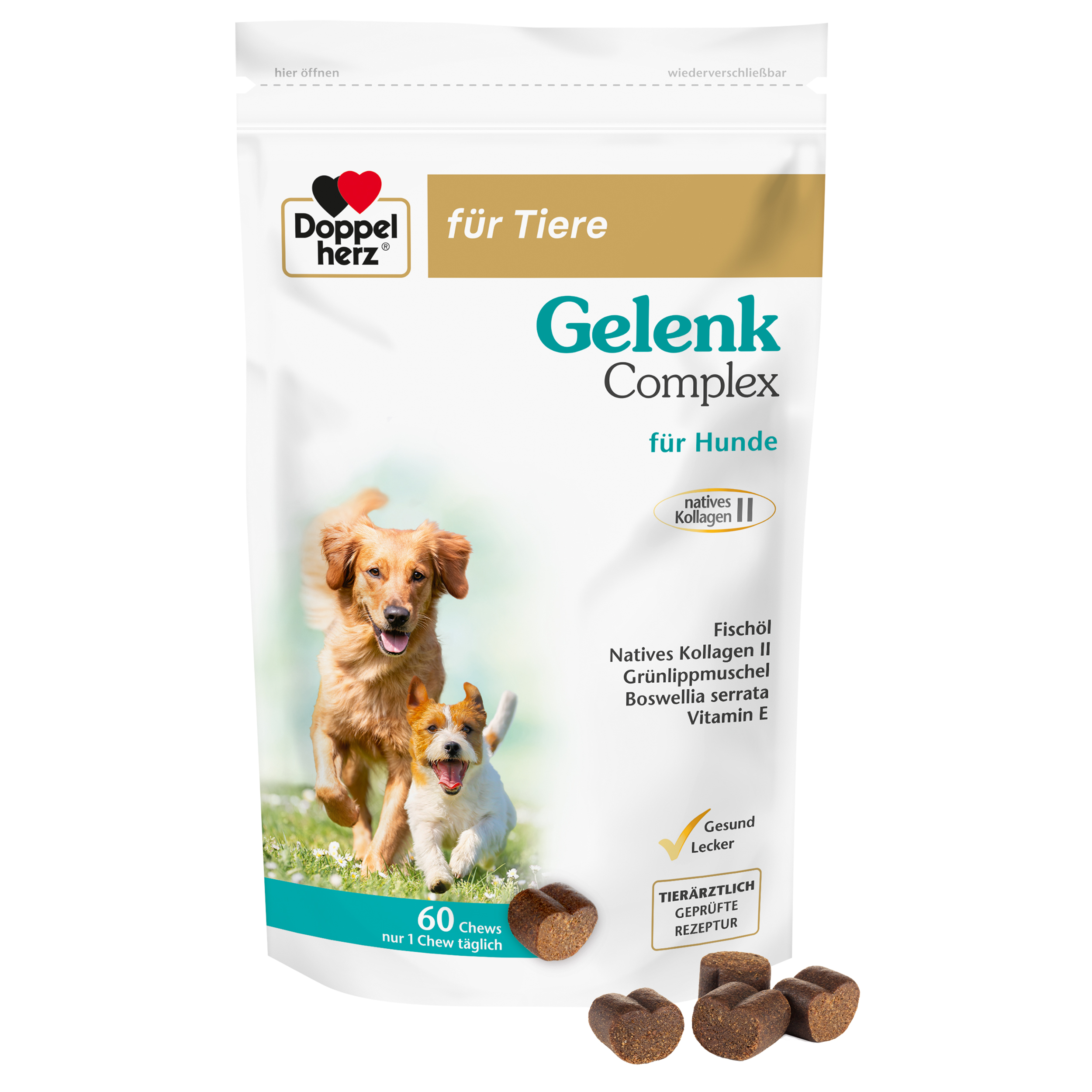 DOPPELHERZ für Tiere Gelenk Complex Chews f.Hunde Abbildung für DOPPELHERZ für Tiere Gelenk Complex Chews f.Hunde
