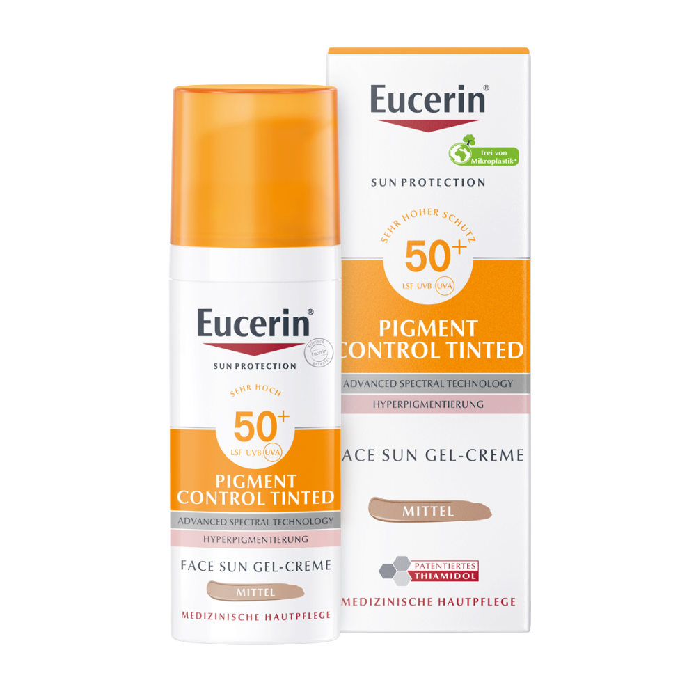 EUCERIN Sun Fluid Pigment Control mittel LSF 50+ Abbildung für EUCERIN Sun Fluid Pigment Control mittel LSF 50+