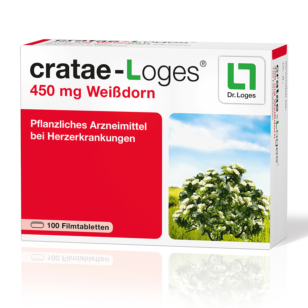 CRATAE-LOGES 450 mg Weißdorn Filmtabletten Abbildung für CRATAE-LOGES 450 mg Weißdorn Filmtabletten