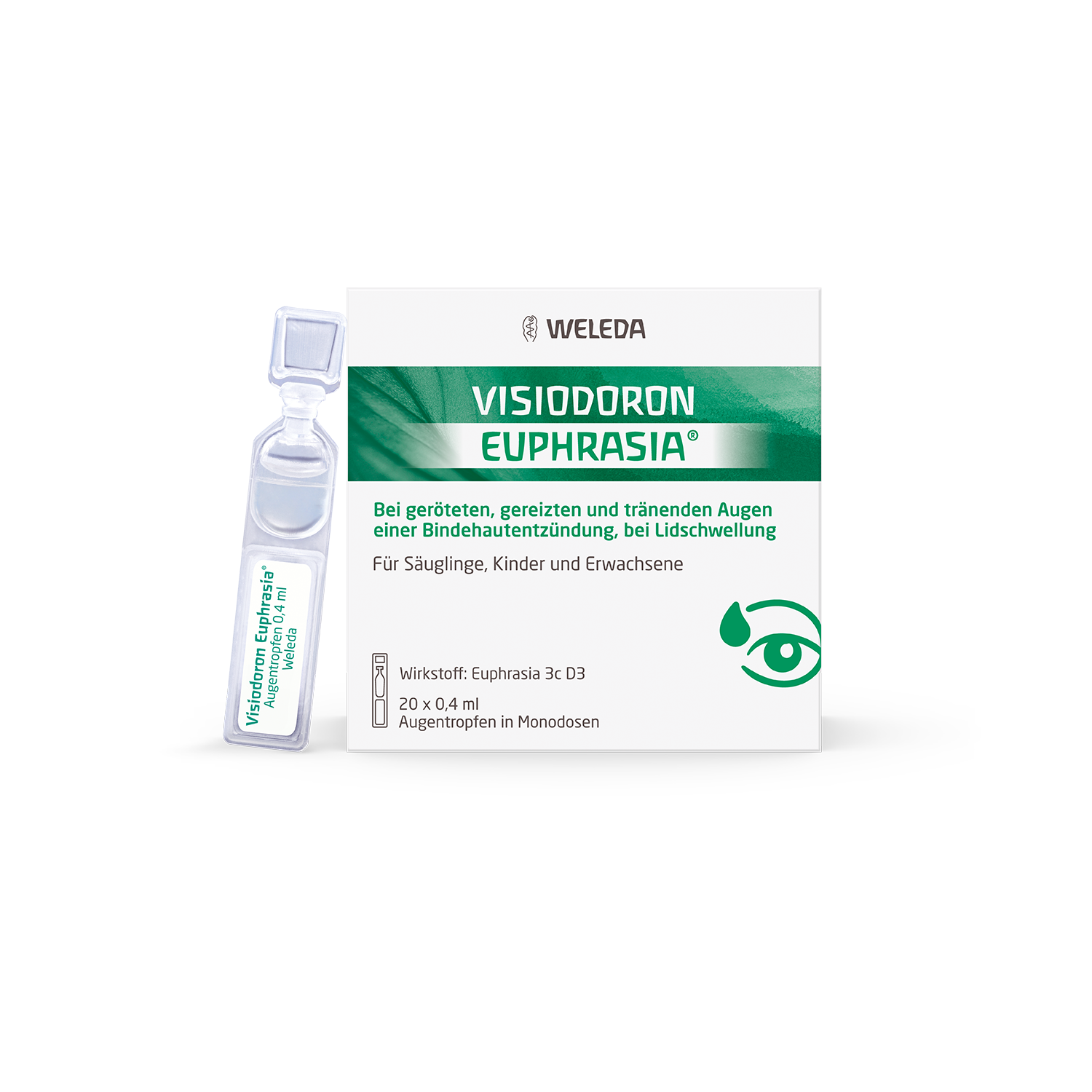 Visiodoron Euphrasia® Augentropfen in Monodosen (20 x 0,4ml) Abbildung für Visiodoron Euphrasia® Augentropfen in Monodosen (20 x 0,4ml)