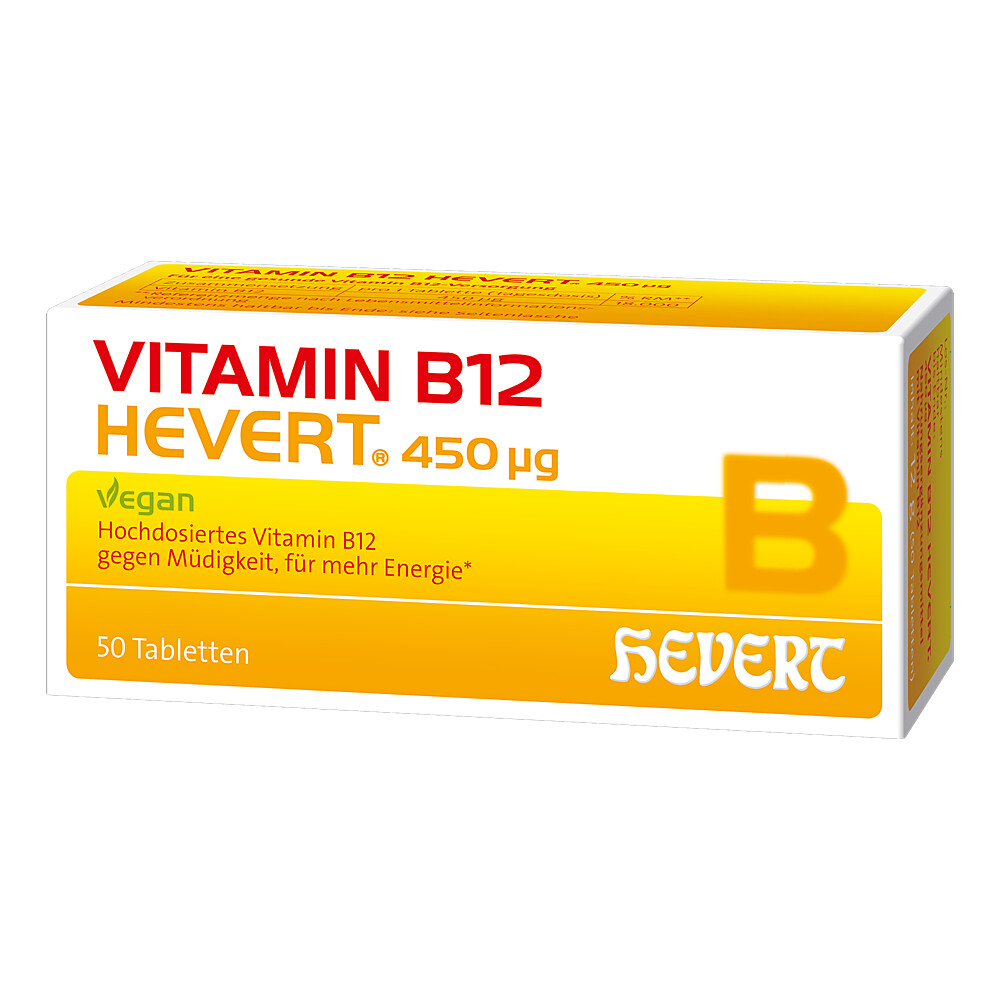 VITAMIN B12 HEVERT 450 μg Tabletten Abbildung für VITAMIN B12 HEVERT 450 μg Tabletten