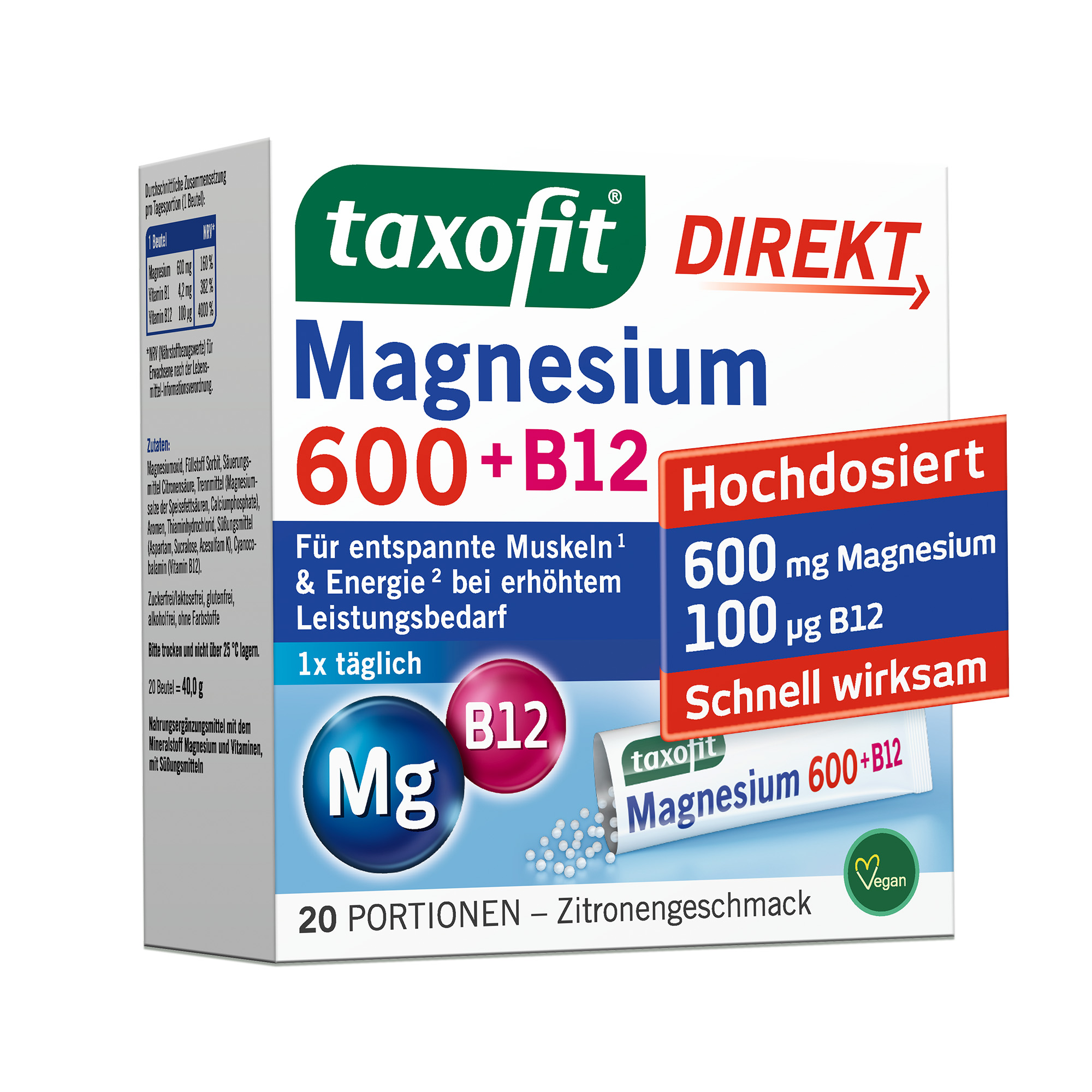 TAXOFIT Magnesium 600+B12 Direkt Granulat Abbildung für TAXOFIT Magnesium 600+B12 Direkt Granulat