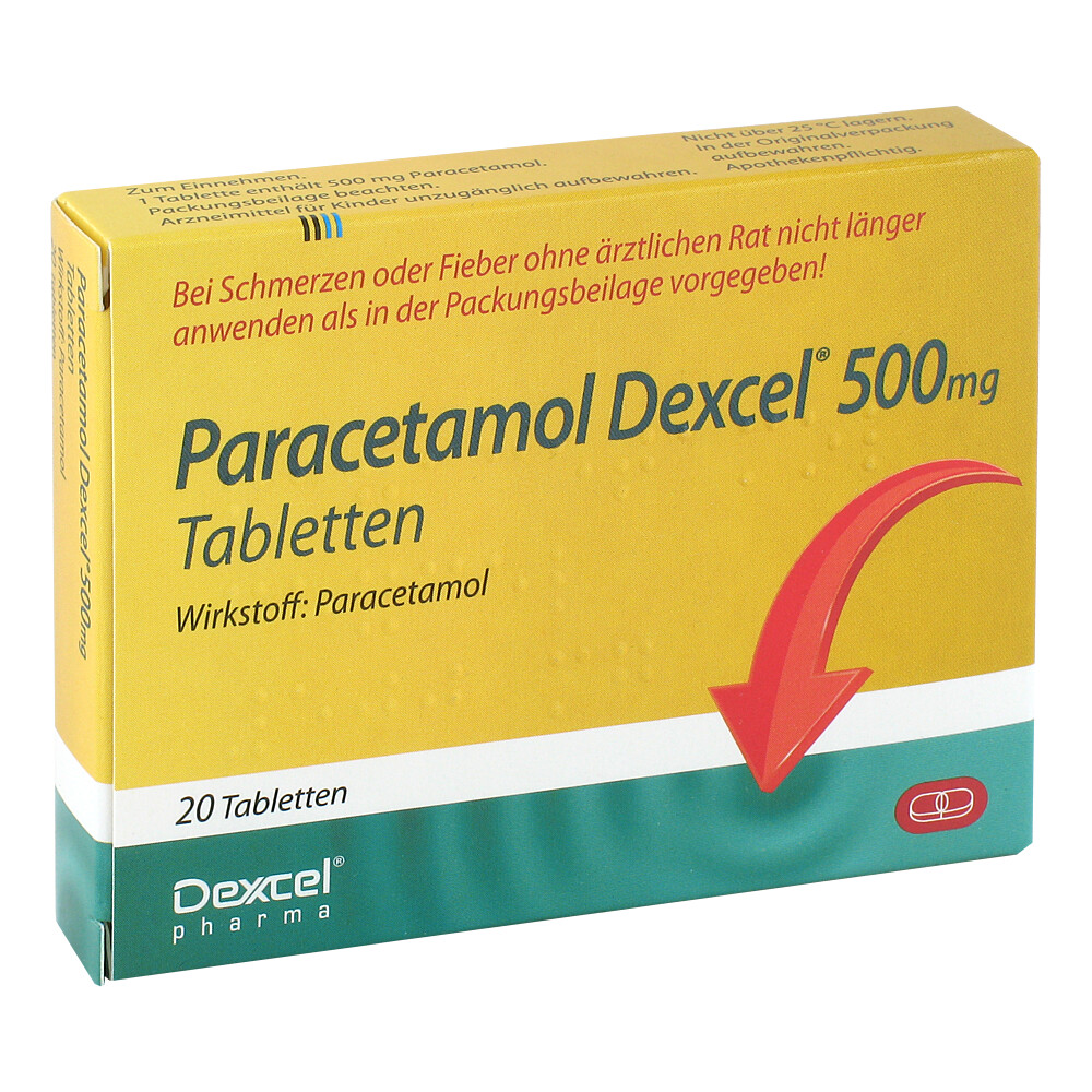 PARACETAMOL Dexcel 500 mg Tabletten Abbildung für PARACETAMOL Dexcel 500 mg Tabletten