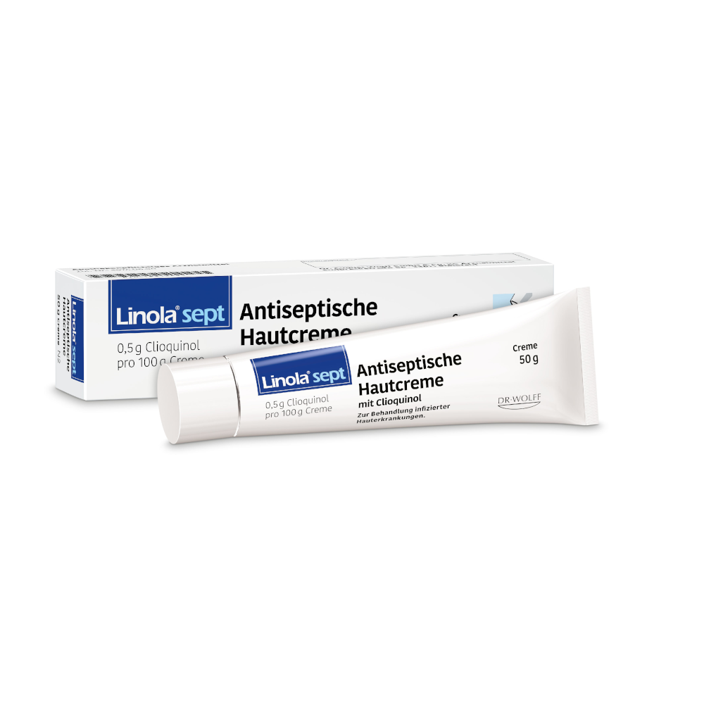 LINOLA sept Antiseptische Hautcreme mit Clioquinol Abbildung für LINOLA sept Antiseptische Hautcreme mit Clioquinol