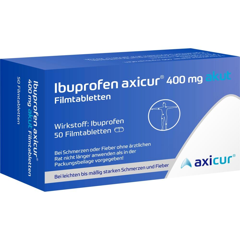 IBUPROFEN axicur 400 mg akut Filmtabletten Abbildung für IBUPROFEN axicur 400 mg akut Filmtabletten