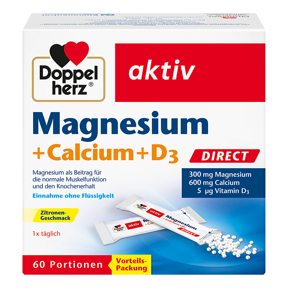 DOPPELHERZ Magnesium+Calcium+D3 DIRECT Pellets Abbildung für DOPPELHERZ Magnesium+Calcium+D3 DIRECT Pellets