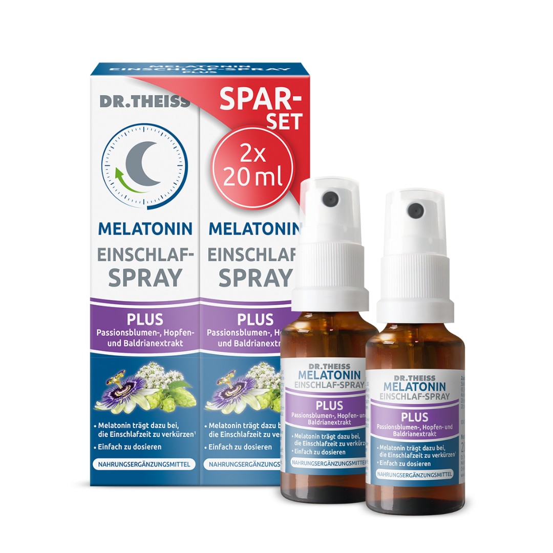 DR.THEISS Melatonin Einschlaf-Spray Plus Spar-Set Abbildung für DR.THEISS Melatonin Einschlaf-Spray Plus Spar-Set