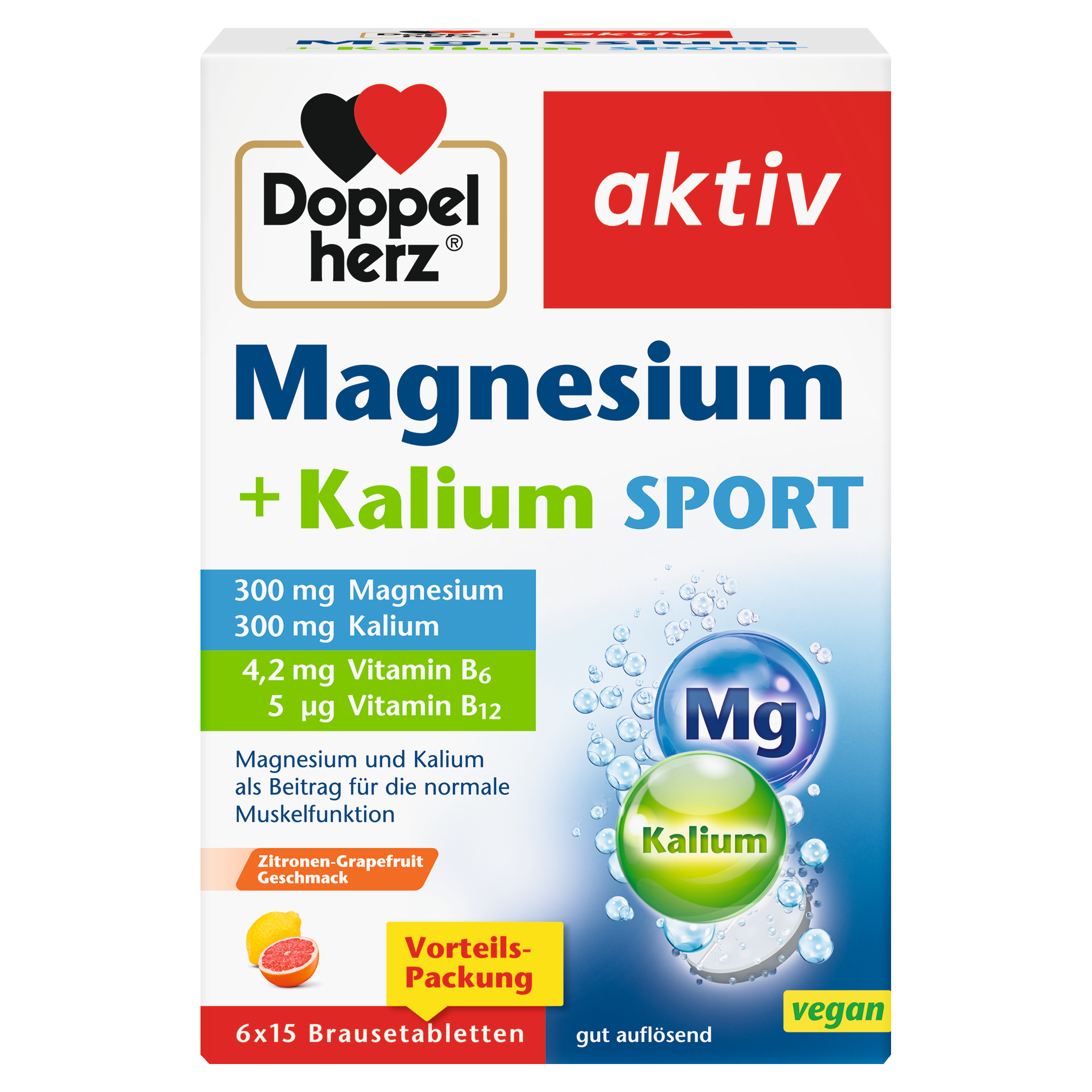 DOPPELHERZ Magnesium+Kalium Sport Brausetabletten Abbildung für DOPPELHERZ Magnesium+Kalium Sport Brausetabletten