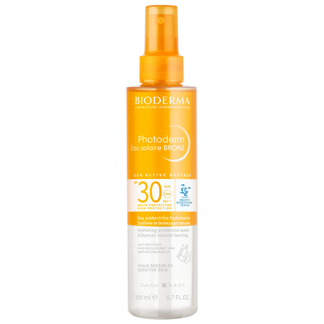 Photoderm Eau solaire BRONZ - Erfrischendes Sonnenschutzspray, das die hauteigene Bräune aktiviert. Abbildung für Photoderm Eau solaire BRONZ - Erfrischendes Sonnenschutzspray, das die hauteigene Bräune aktiviert.