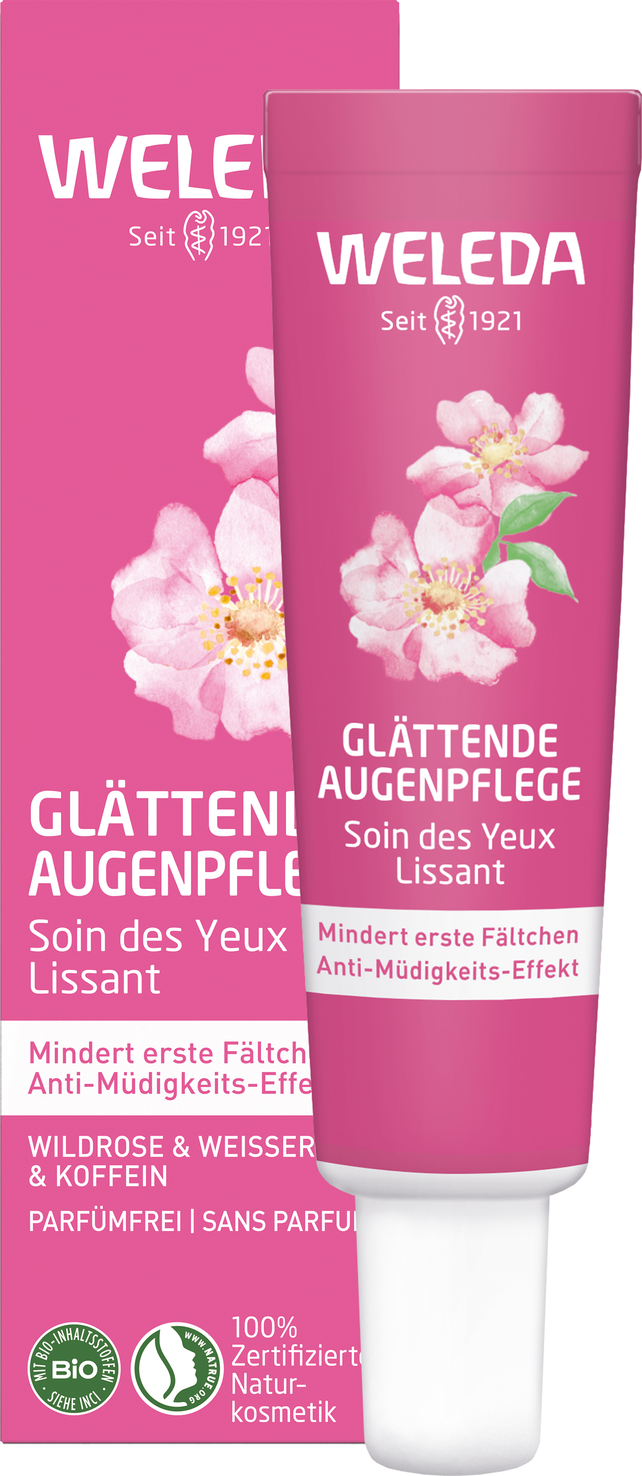 WELEDA glättende Augenpflege Wildrose & weißer Tee Abbildung für WELEDA glättende Augenpflege Wildrose & weißer Tee