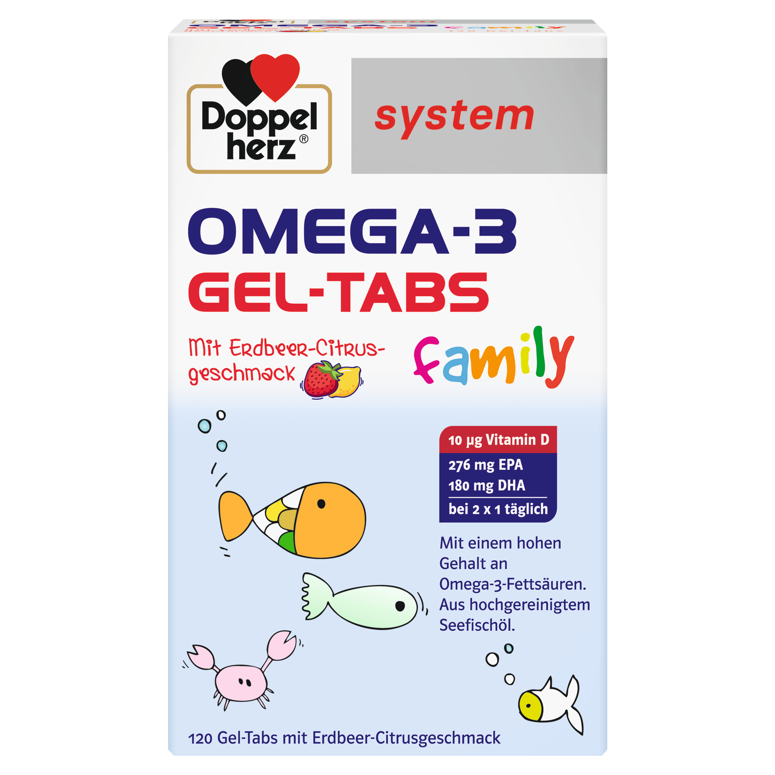 DOPPELHERZ Omega-3 Gel-Tabs family Erdb.Cit.system Abbildung für DOPPELHERZ Omega-3 Gel-Tabs family Erdb.Cit.system