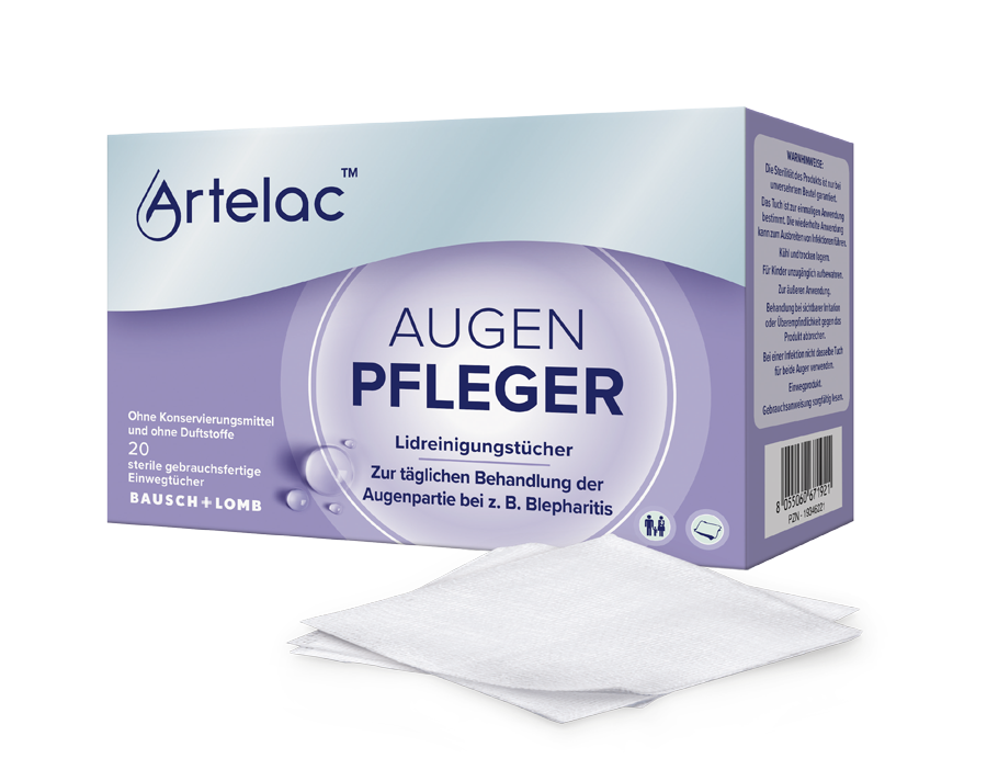 ARTELAC Augenpfleger Lidreinigungstücher Abbildung für ARTELAC Augenpfleger Lidreinigungstücher