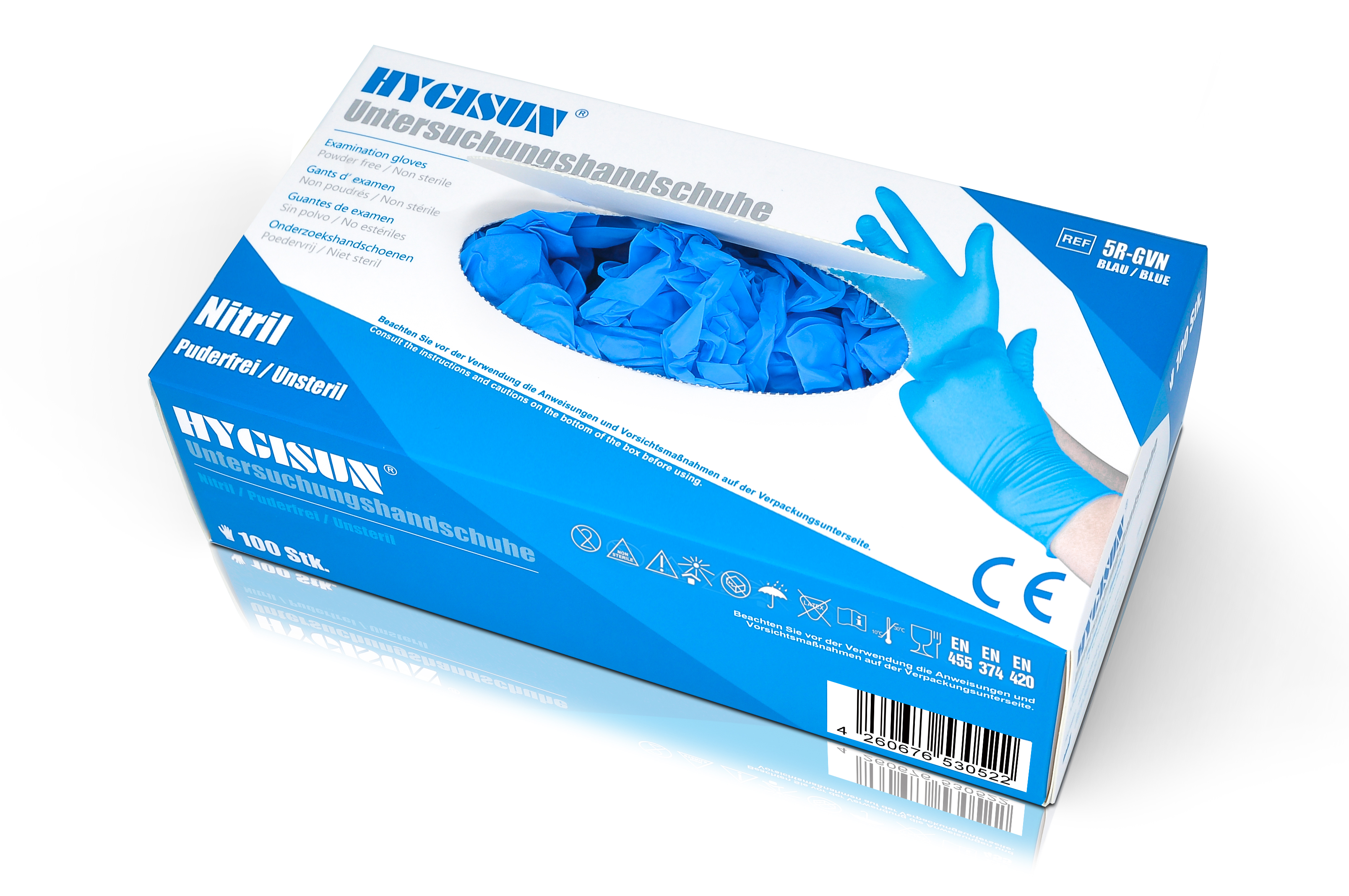 Nitrilhandschuhe Hygisun Größe M (Medium) Abbildung für Nitrilhandschuhe Hygisun Größe M (Medium)