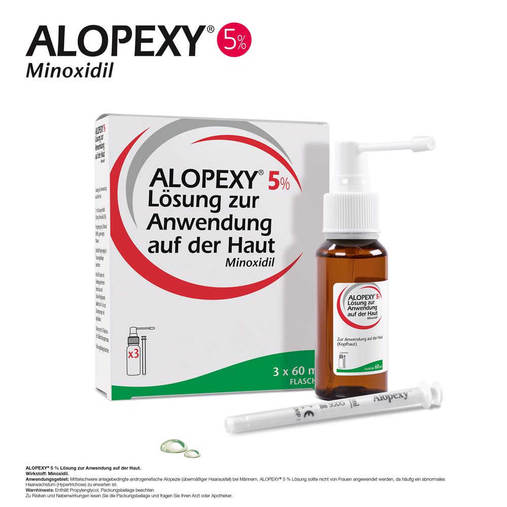 ALOPEXY 5% Lösung zur Anwendung auf der Haut Abbildung für ALOPEXY 5% Lösung zur Anwendung auf der Haut